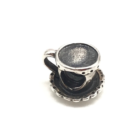 Pandora Tea Cup & Saucer Retired Charm - Picture 1 of 3